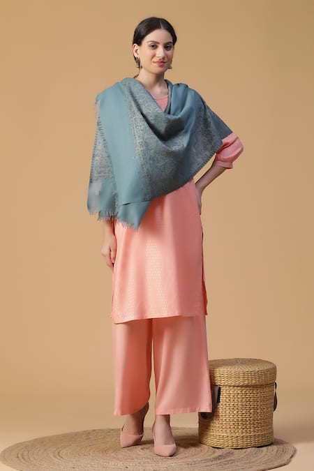 Shingora Saafia Wool Metallic Stole 