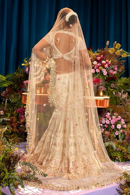 Papa Don't Preach Aria Crystal Embroidered Lehenga Set 