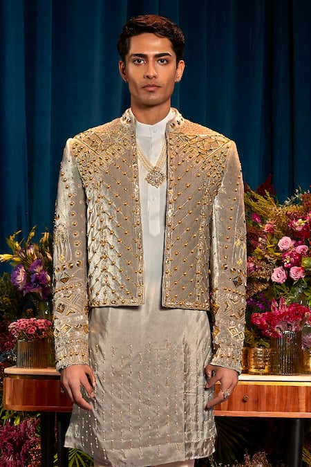 Papa Dont Preach Ethan Embroidered Jacket & Kurta Set 