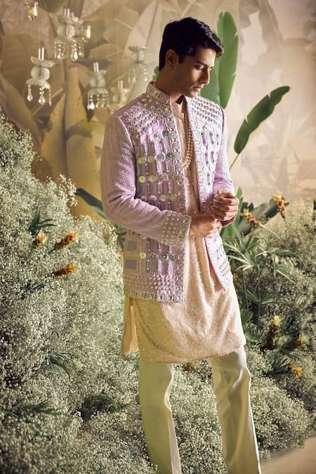 Papa Don't Preach Beau Embellished Jacket & Kurta Set