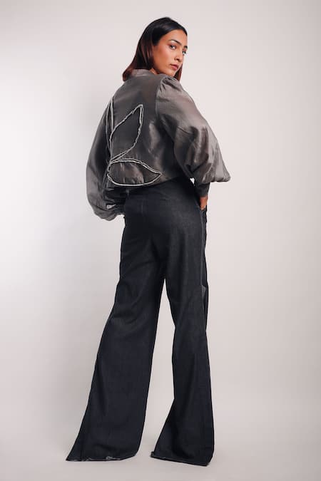 Diksha Khanna Crop Shirt With Side Slit Pant 