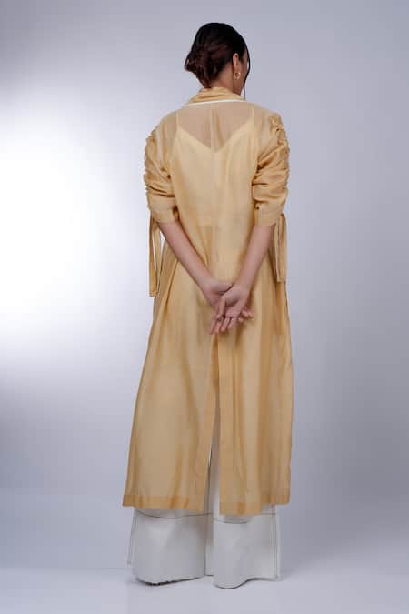 Diksha Khanna Solid Trench Coat Pant Set 