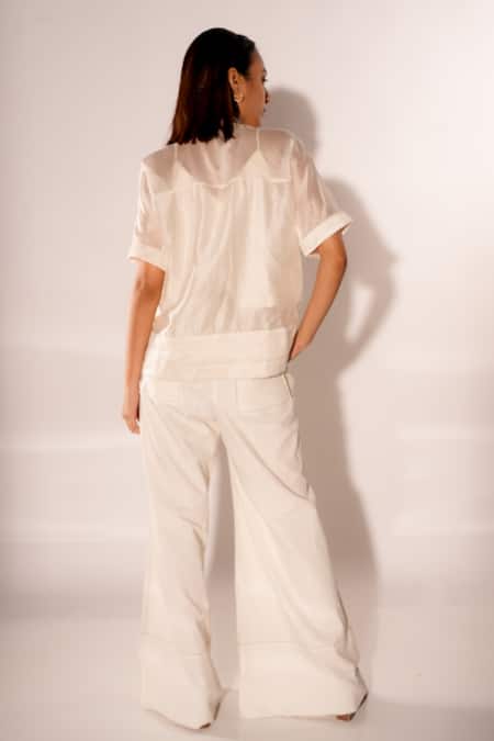 Diksha Khanna Plain Shirt Pant Set 