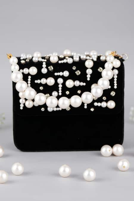 PURSEO Pink Clutch Pearl Purses for Women Handbag Bridal Evening Clutch Bags  for Party Wedding / Dulhan