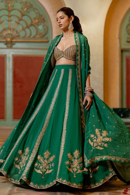Light green Sequins Embellished Lehenga Choli For Women – TheDesignerSaree