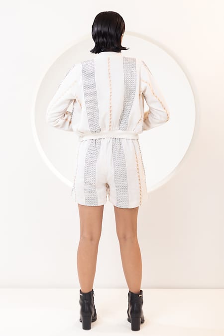 Kusmi Hand Embroidered Bomber Jacket 