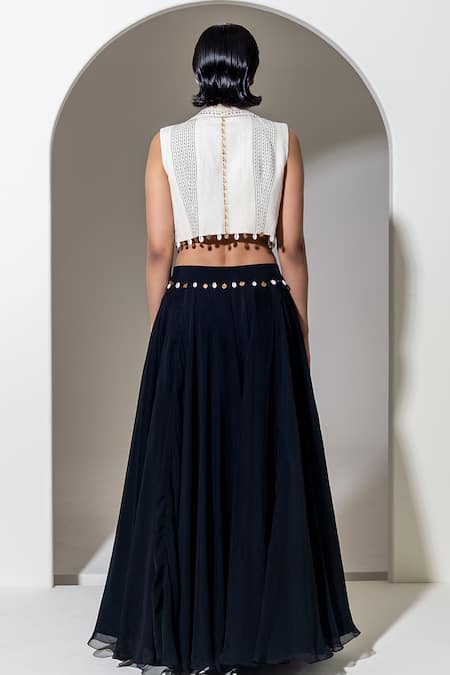 Kusmi Embroidered Flared Skirt 