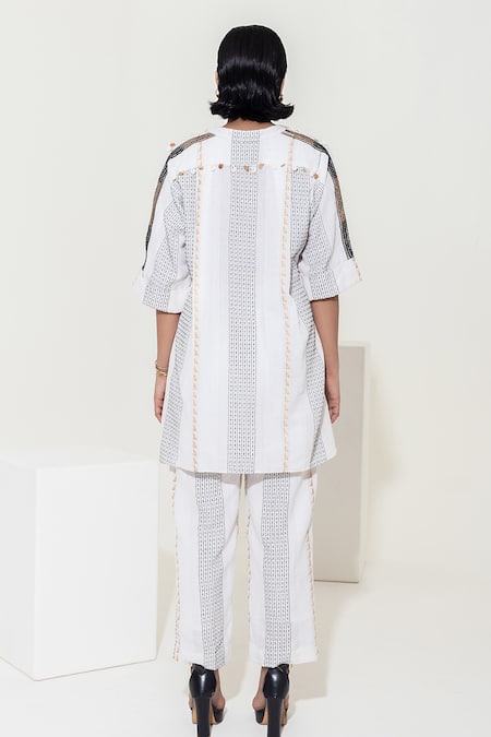 Kusmi Button Down Embellished Shirt 