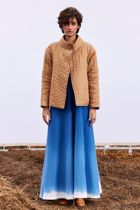 Kharakapas Barn Stand Collar Quilted Jacket 