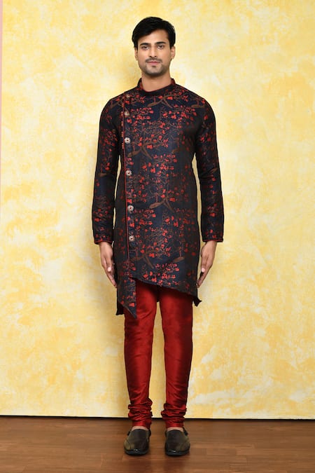 Arihant Rai Sinha Jacquard Asymmetric Kurta 