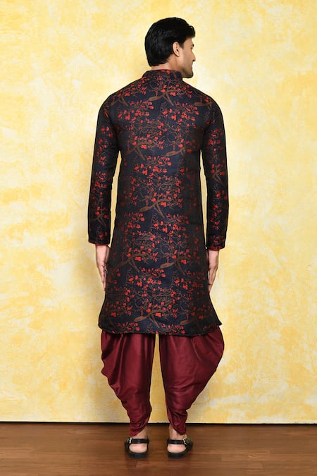 Arihant Rai Sinha Jacquard Asymmetric Kurta & Dhoti Pant Set 