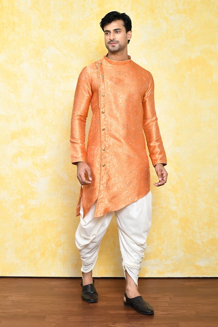 Arihant Rai Sinha Jacquard Asymmetric Kurta & Dhoti Pant Set 