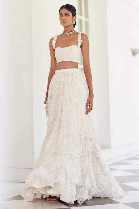 Mishru Naina Coral Reef Embroidered Lehenga Set 