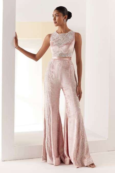 Mishru Mirin Embroidered Top With Pant 