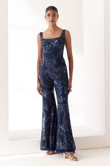 Mishru Lori Sequin Embroidered Jumpsuit 