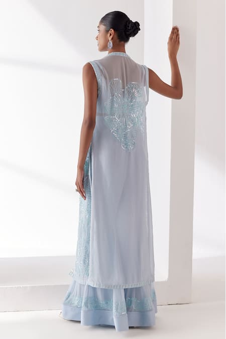 Mishru Ezili Sequin Embroidered Jacket Pant Set 