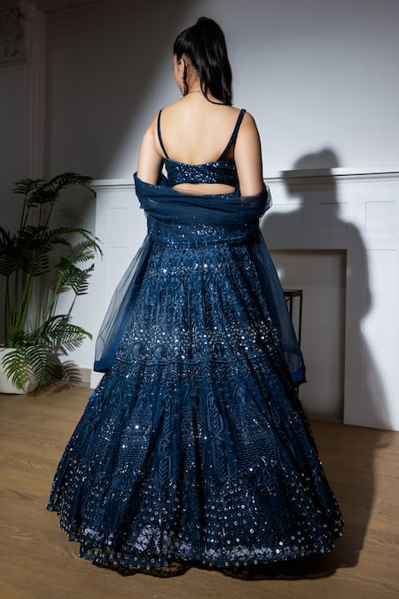 Meenagurnam Jharokha Embroidered Lehenga Set 