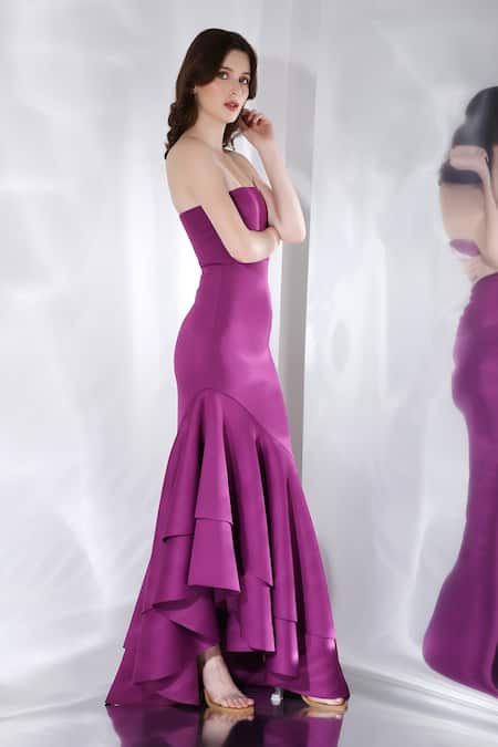 Pleats Overlay Dress | Vivid Flair