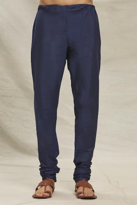 Arihant Rai Sinha Blue Modal, Cotton Leaf Vine Print Kurta With Pyjama at Aza Fashions Arihant Rai Sinha_Blue Modal, Cotton Leaf Vine Print Kurta With Pyjama _at_Aza_Fashions