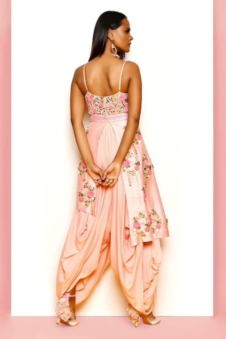 Papa Don't Preach Floral Glass Beads Embroidered Jumpsuit 