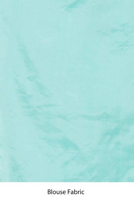 Buy_Mint N Oranges_Blue Silk Florin Handwoven Pure Banarasi Saree With Running Blouse Piece