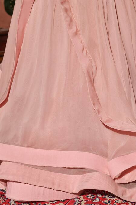 Littleens Pink Organza, Velvet Pearls, Sequins, Bellarosa Rafflesia Fleur Applique Gown at Aza Fashions Littleens_Pink Organza, Velvet Pearls, Sequins, Bellarosa Rafflesia Fleur Applique Gown _at_Aza_Fashions