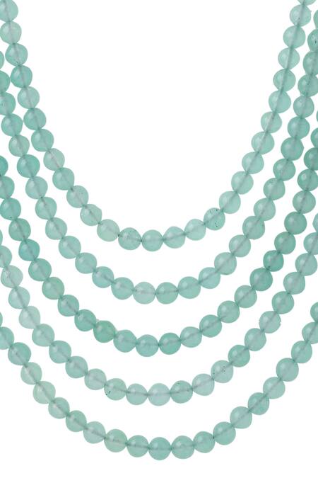 Shop Cosa Nostraa Green Royal Courage Layered Mala Online at Aza Fashions Shop_Cosa Nostraa_Green Royal Courage Layered Mala _Online_at_Aza_Fashions