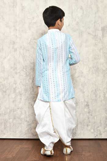 Petite Pomme Embroidered Kurta & Dhoti Pant Set 