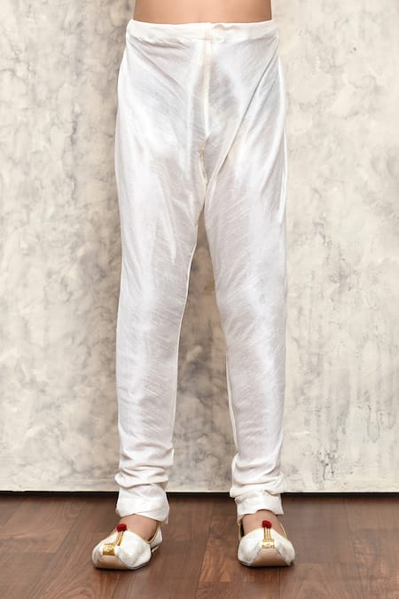 Petite Pomme_Yellow Jacquard Embroidery Geometric Pattern Kurta Set _Online_at_Aza_Fashions