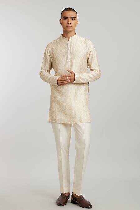 BUBBER COUTURE Renato Geometric Print Kurta With Pant 
