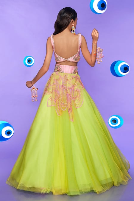 Papa Don't Preach In Your Dreams Embellished Bridal Lehenga Set 