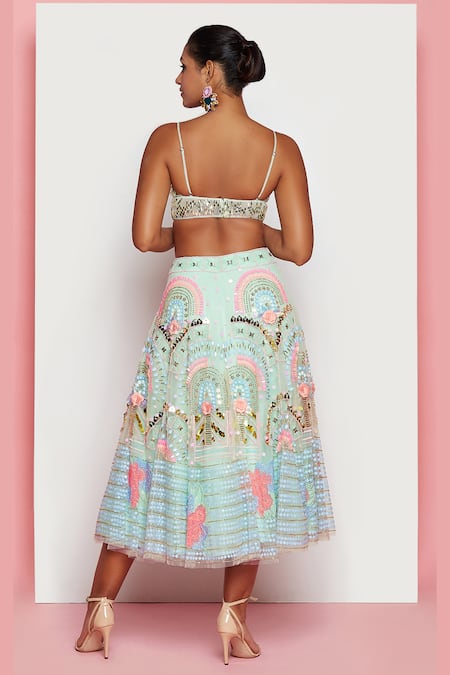 Papa Don't Preach Ariel Sequin Embroidered Lehenga With Blouse 