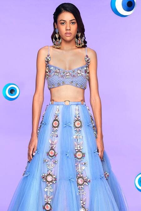 Papa Don't Preach Cinder Who Embellished Lehenga & Bralette Set 