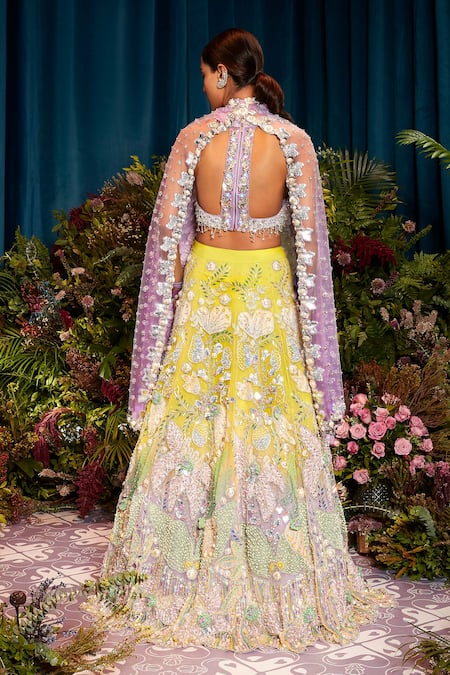 Papa Don't Preach Ombre Embellished Lehenga Set 