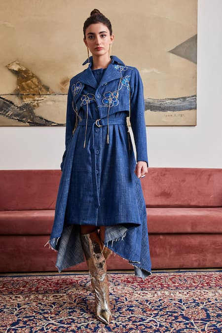 GISELLE Denim Dress | Women's Midi Dress with Slit – Steve Madden