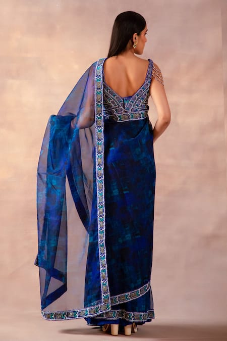 Laxmishriali Printed Saree With Embroidered Blouse 