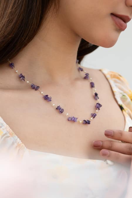 Amethyst Gemstone Uneven Shaped Bead Strand Necklace NS-1311 – Online  Gemstone & Jewelry Store By Gehna Jaipur