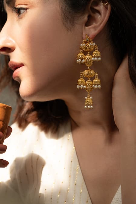 I.N.C. International Concepts Gold-Tone Chain Fringe Chandelier Earrings,  Created for Macy's - Macy's