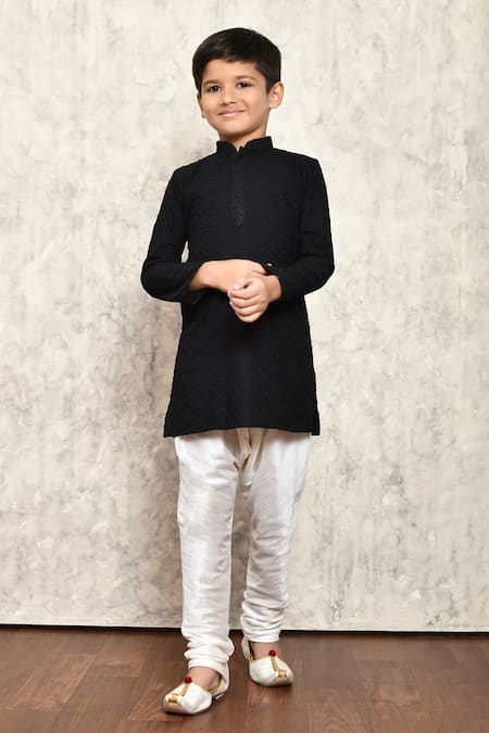 Samyukta Singhania Chevron Schiffli Cotton Kurta 