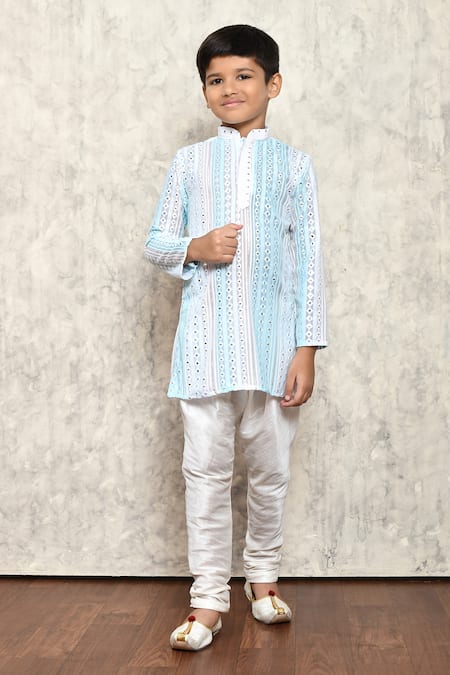 Samyukta Singhania Mirrorwork Geometric Pattern Kurta 