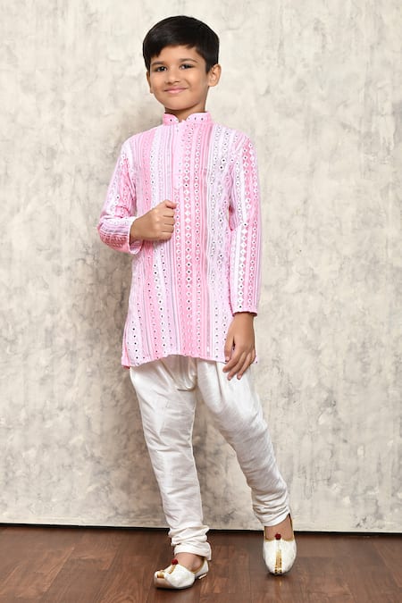 Samyukta Singhania Geometric Mirrorwork Pattern Kurta 