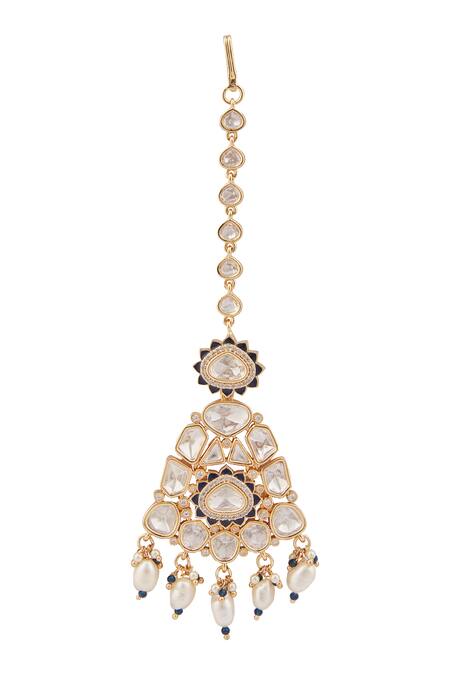 Vivinia By Vidhi Mehra Gold Plated Diamonds, Stones Polki Kundan Embellished Choker Set Online at Aza Fashions Vivinia By Vidhi Mehra_Gold Plated Diamonds, Stones Polki Kundan Embellished Choker Set _Online_at_Aza_Fashions