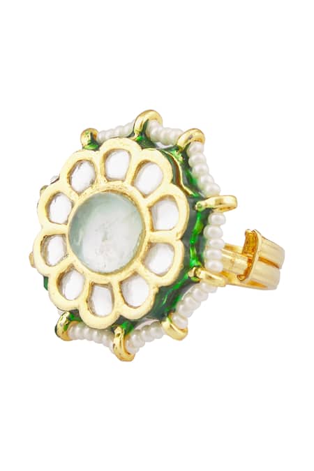 Vivinia By Vidhi Mehra Semi-Precious Stone Embellished Ring 