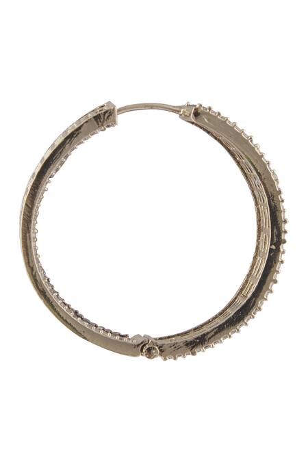 Buy Vivinia By Vidhi Mehra Blue Zari Zircon Diamond Embellished Hoop Earrings Online at Aza Fashions Buy_Vivinia By Vidhi Mehra_Blue Zari Zircon Diamond Embellished Hoop Earrings _Online_at_Aza_Fashions