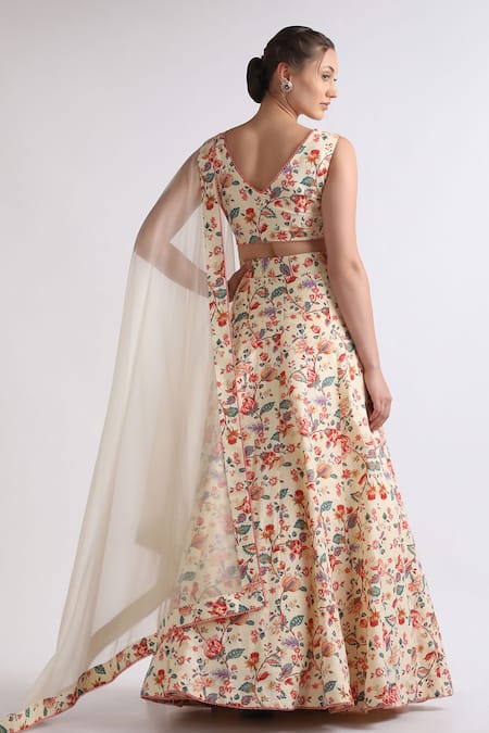 Roohbyridhimaa Inaayat Floral Print Lehenga Set 