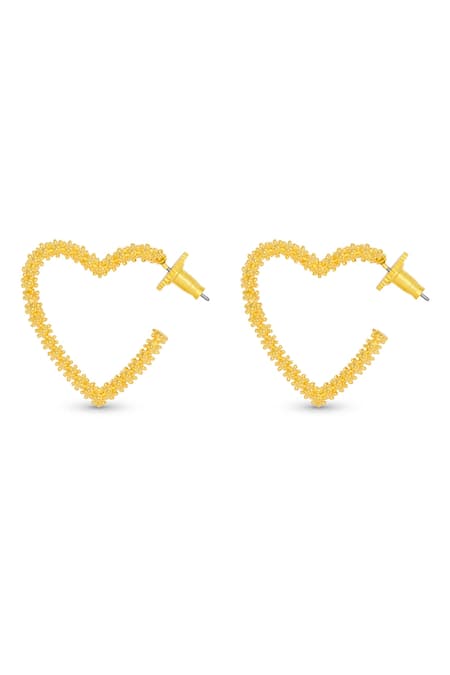 Brass Heart Hoop Earrings – Beautiful Things FW