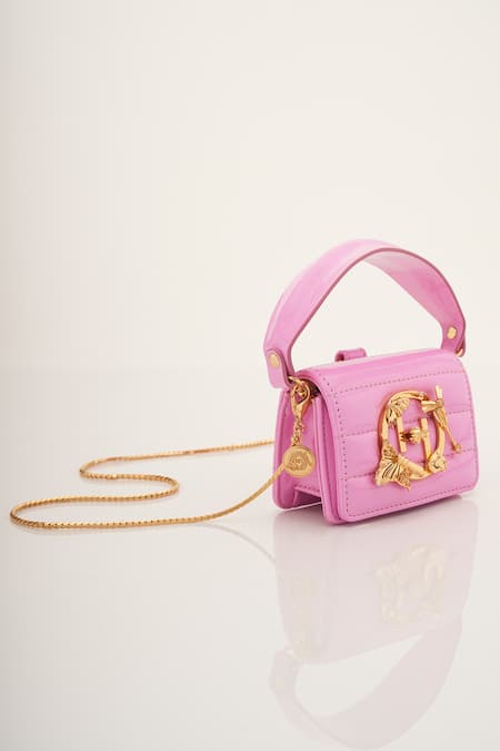 Outhouse Pink Oh V Furbie Nano Quilted Bag 