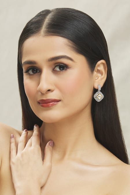 VIVINIA by Vidhi Mehra Zircon Diamond Earrings 