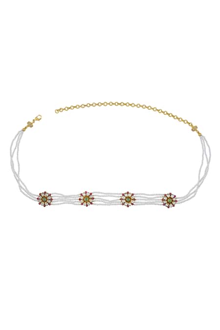 Tribe Amrapali Lipika Embellished Floral Sheeshphool