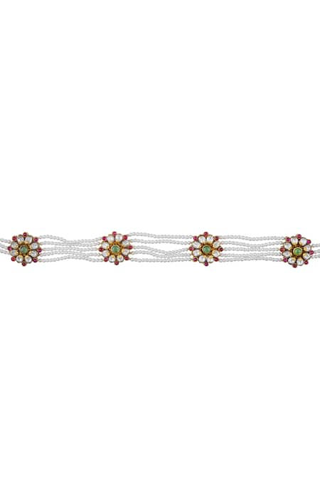 Tribe Amrapali Lipika Embellished Floral Sheeshphool